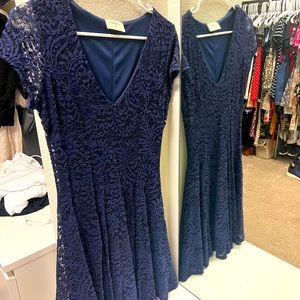 Navy Lace Dress - SM
